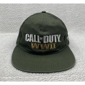 Call of Duty WWII Snapback Hat OSFM World At War‎ Video Games Army Green Canvas